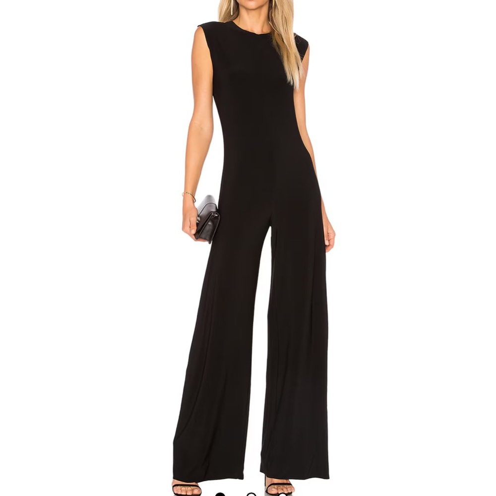 Norma Kamali Sleeveless Black Jumpsuit